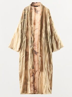 EMBOSSED ORGANZA KIMONO xs-s